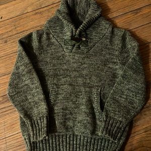 Toddler Boys dark green sweater.